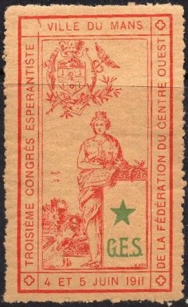 Le Mans : Le Pont-en-X : Poster Stamps Esperanto Congress 1911